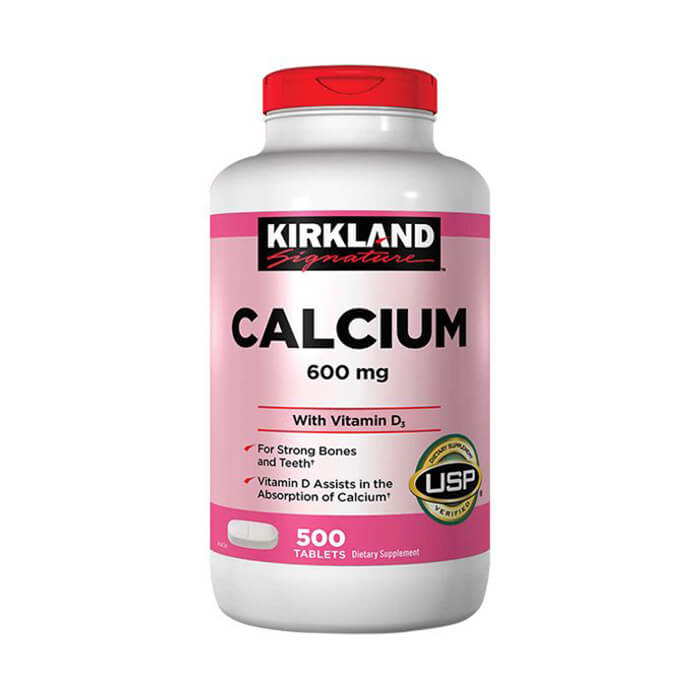 Bổ sung Canxi Kirkland Calcium 600mg + D3 - Hộp 500 viên của Mỹ